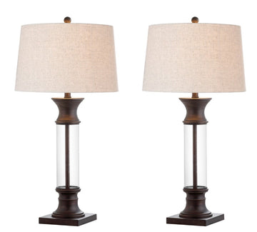 Hunter 32" Metal/Glass LED Table Lamp - JONATHAN Y